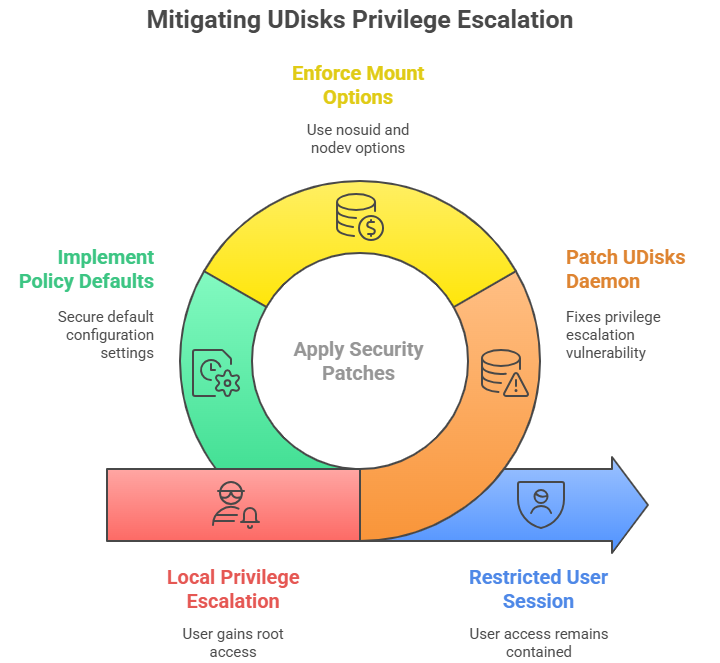 UDisks daemon local privilege escalation CVE-2025-6019