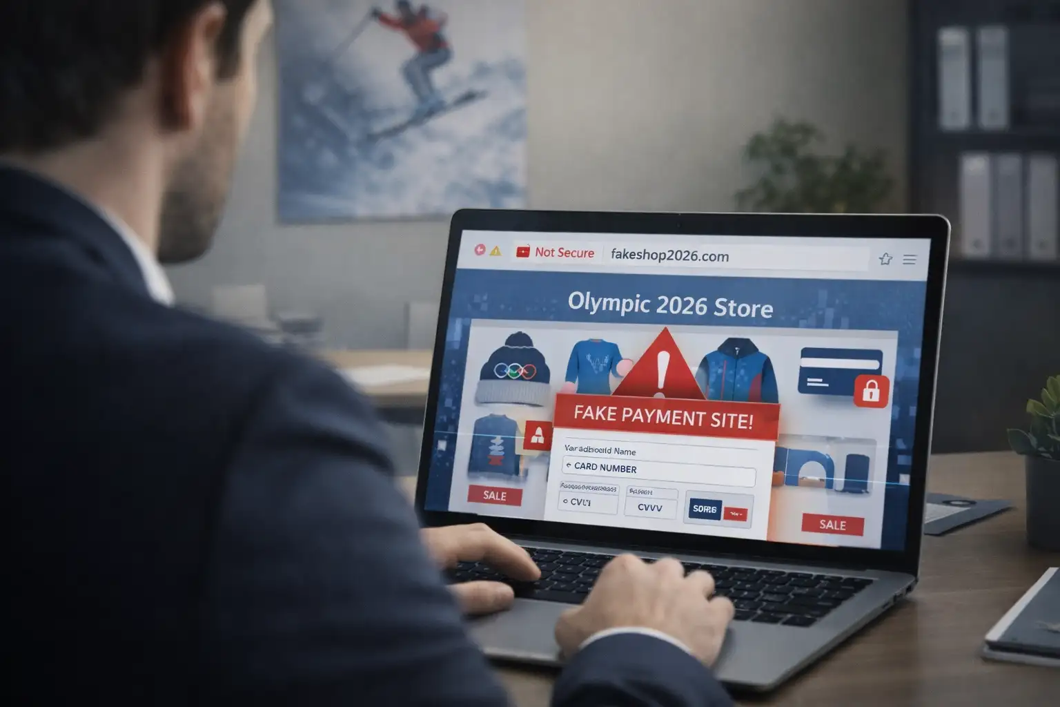 Browsing a fraudulent Olympic shop