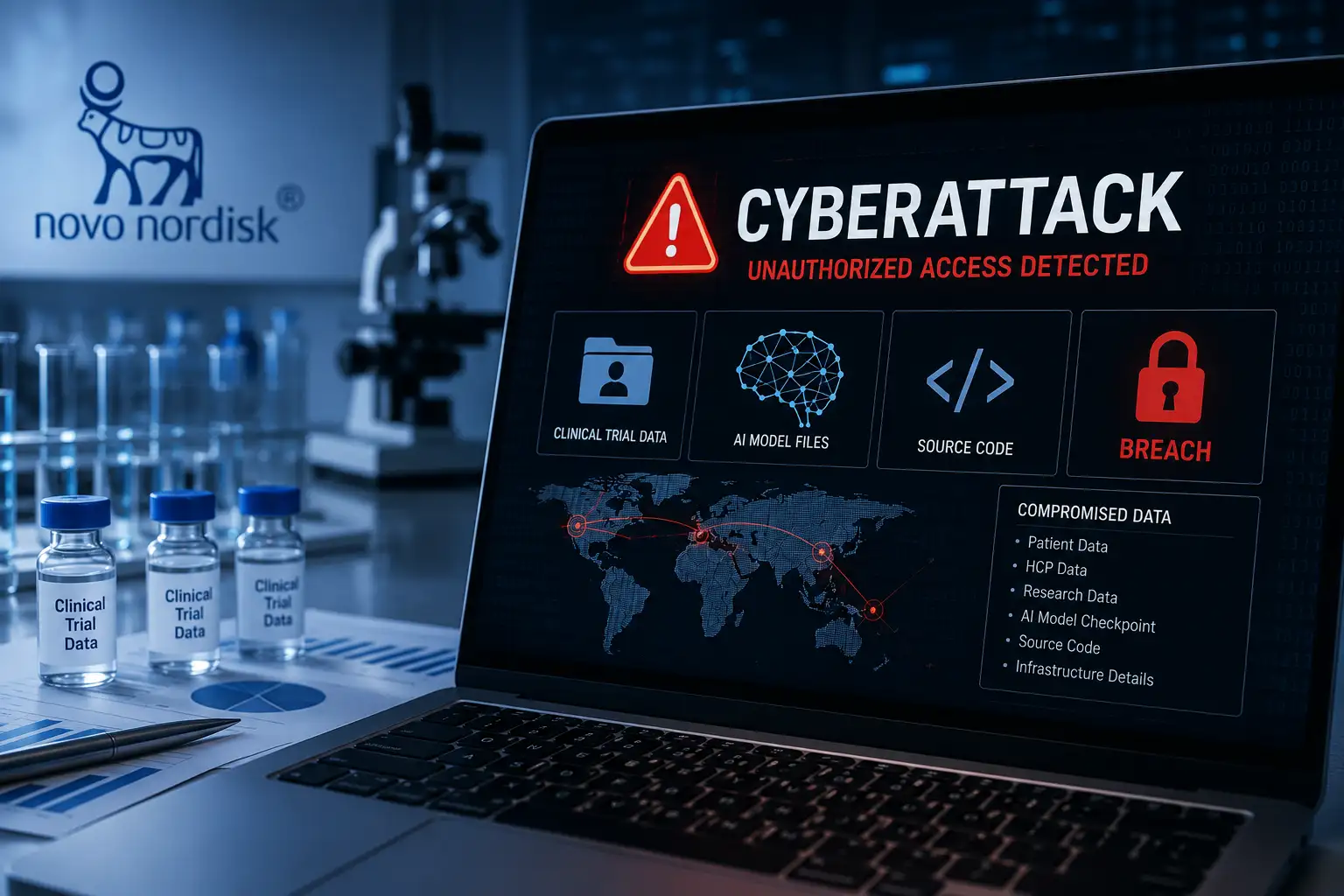 Cyber attack in clinical lab setting