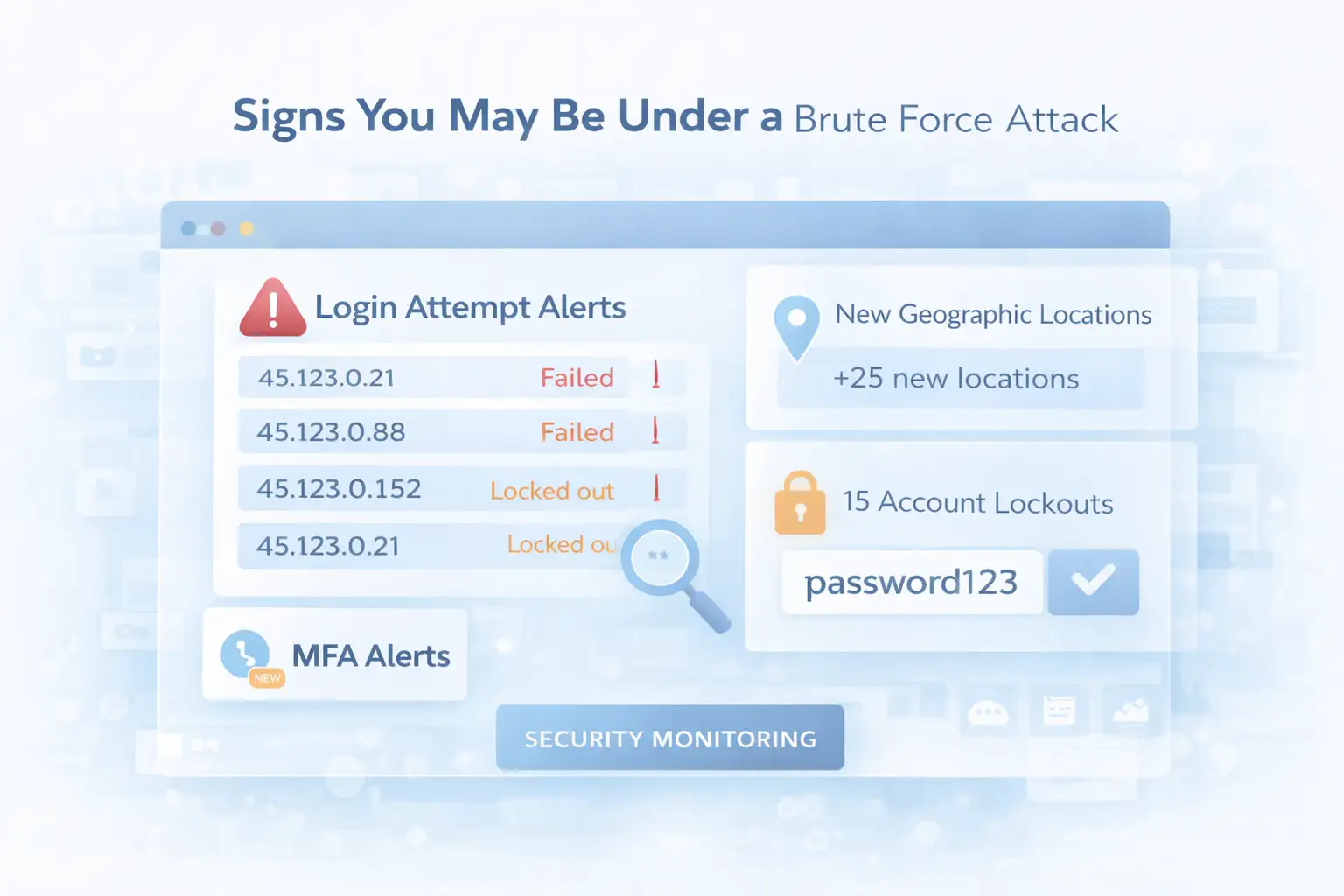 Brute force attack and cyber defense