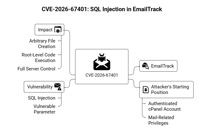 CVE-2026-67401: SQL Injection in EmailTrack