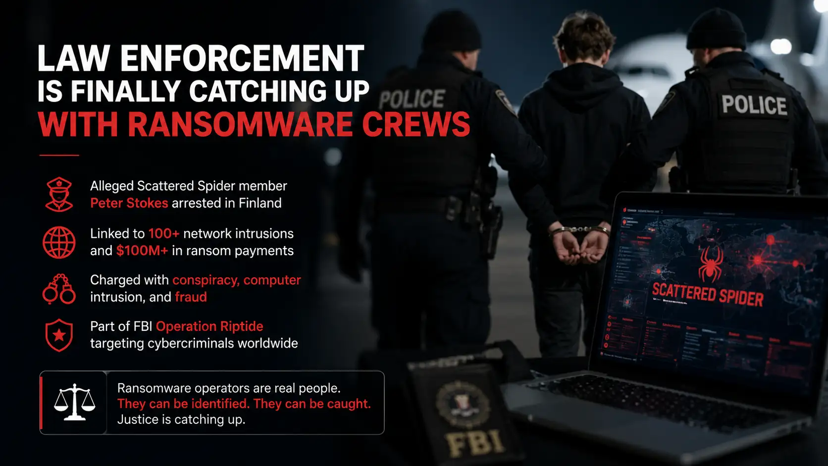 Cybercriminals caugh  ransomware crackdown underway