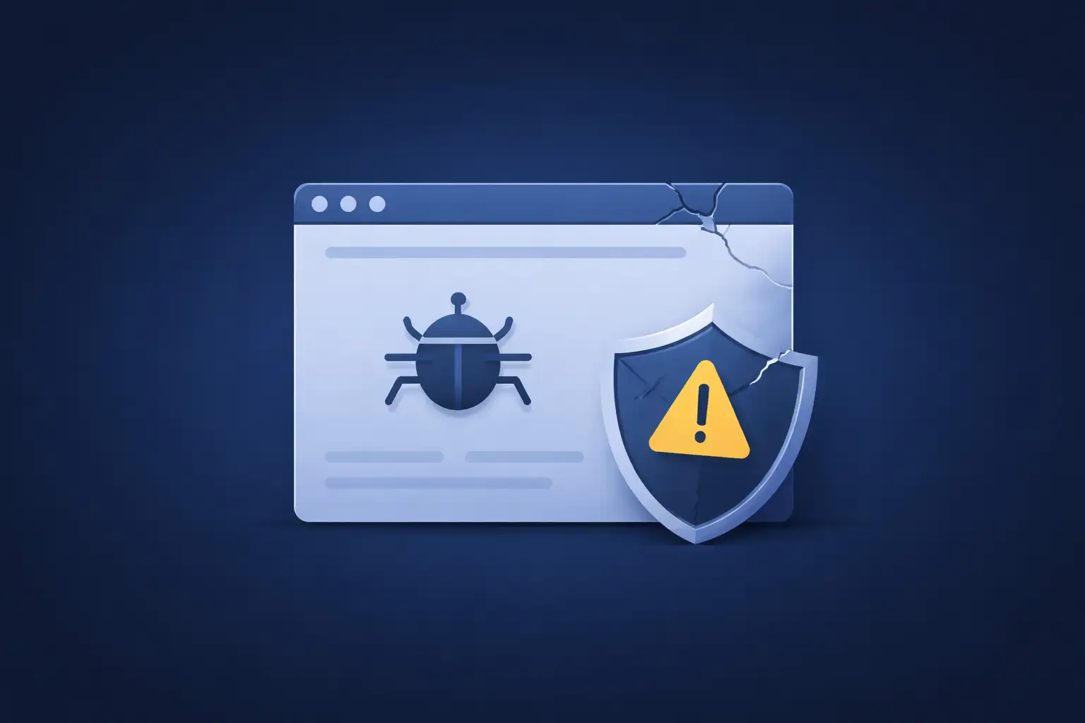 Cybersecurity breach in a browser window
