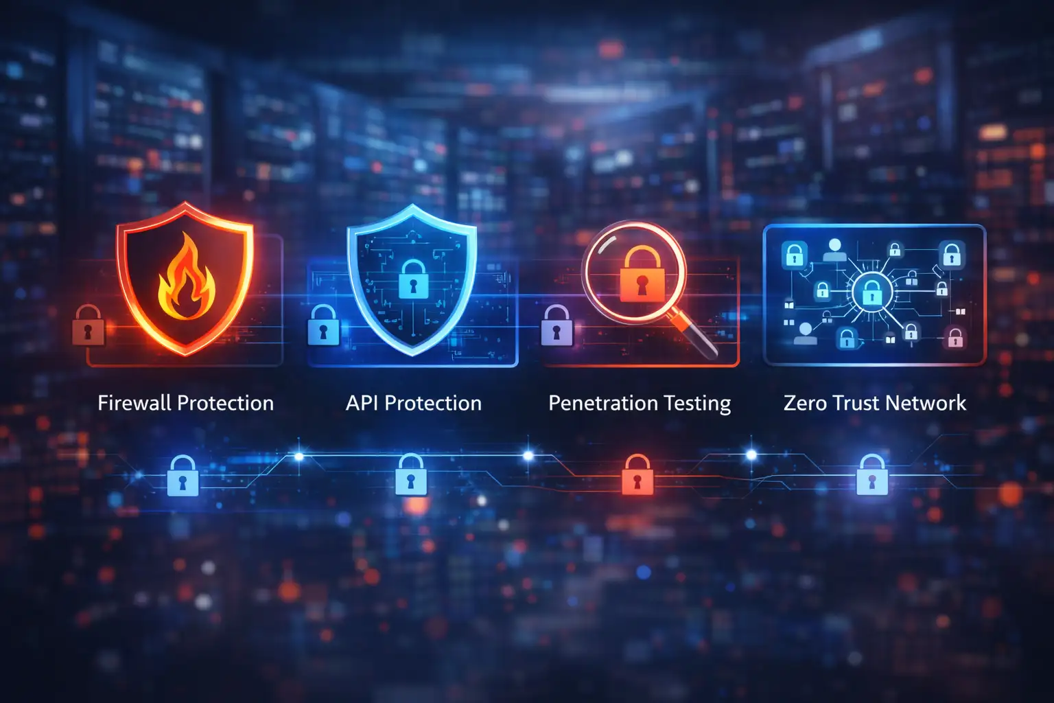 Cybersecurity protection layers in focus