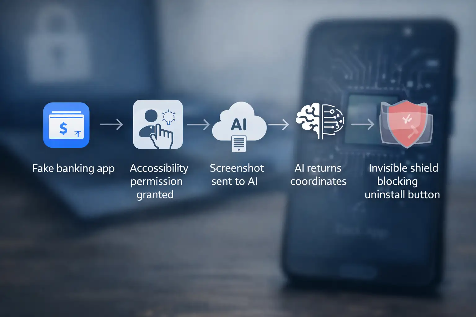 Cybersecurity workflow_ PromptSpy malware process