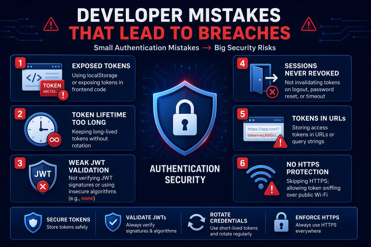 Mistakes of developer team that lead to breaches