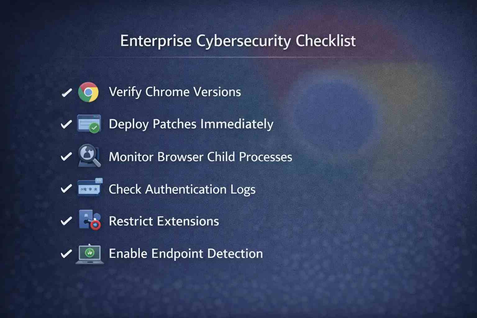 Enterprise cybersecurity checklist for Chrome vulnerabilities_compressed
