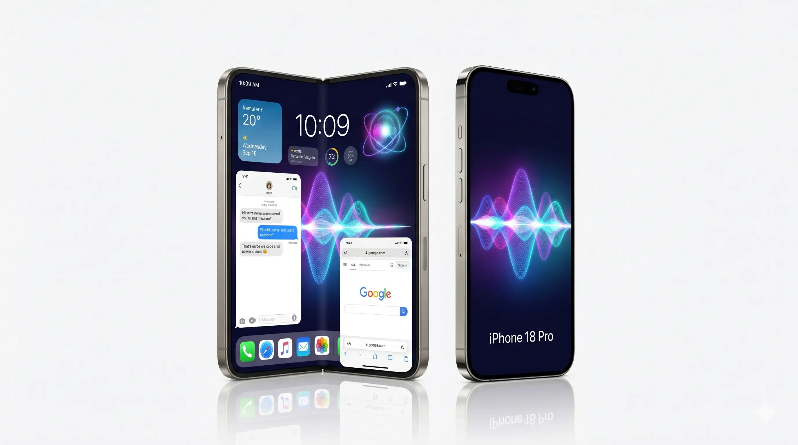 iPhone Fold and iPhone 18 Pro concept showcase