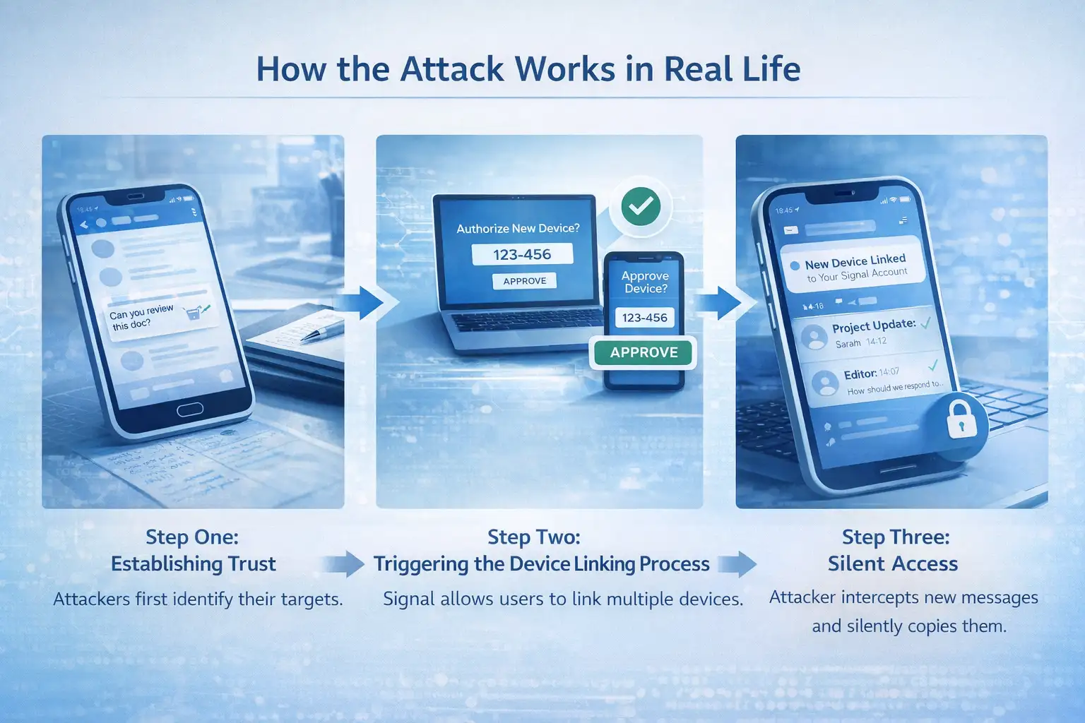How a Signal phishing attack works
