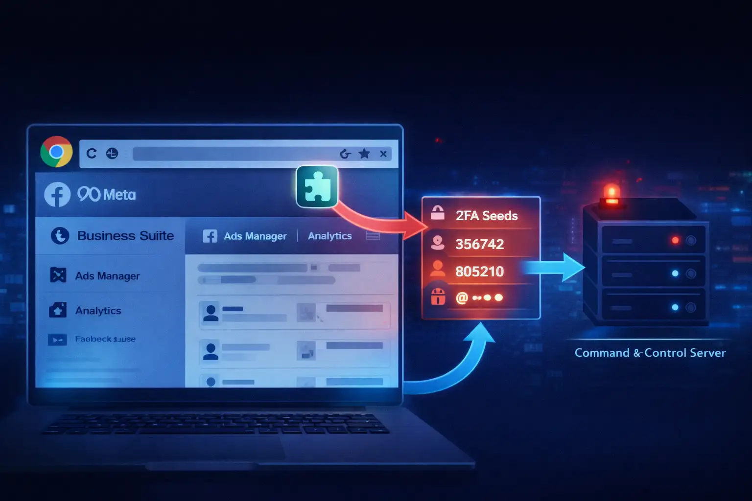 How malicious Chrome extensions steal 2FA codes