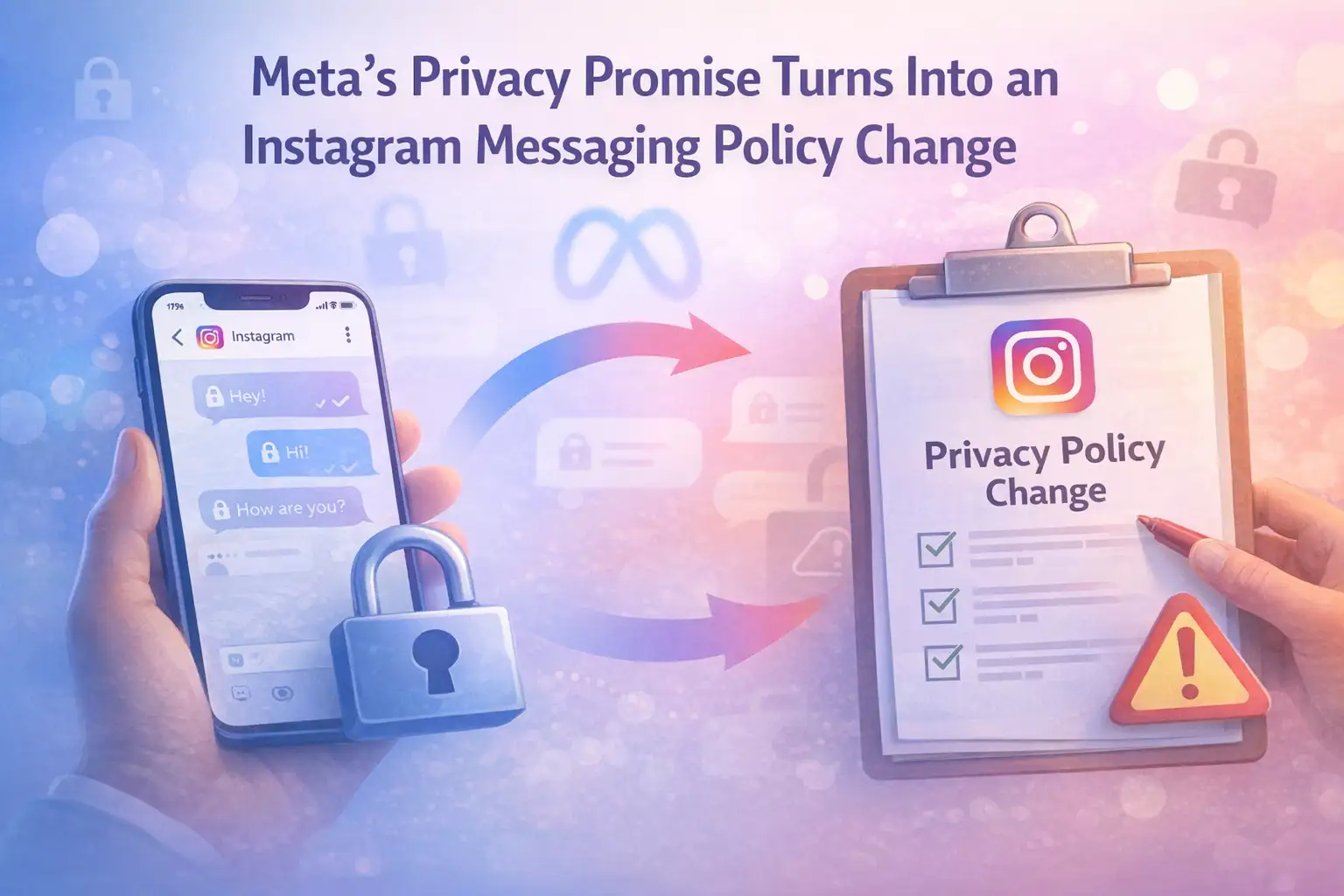 Instagram privacy policy update illustration