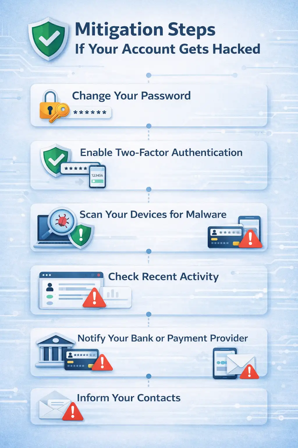 Mitigation steps for account recovery