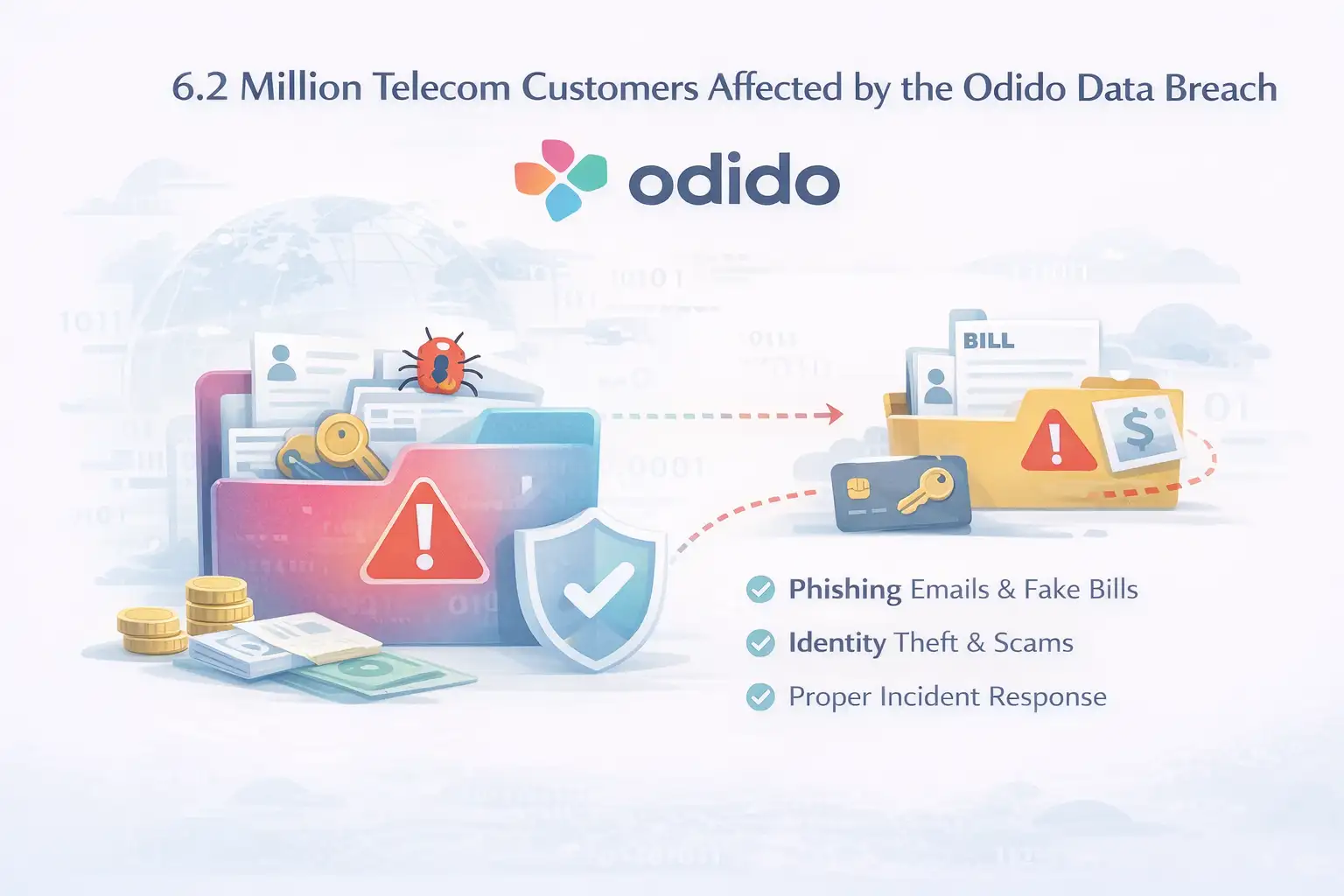 Odido data breach infographic summary