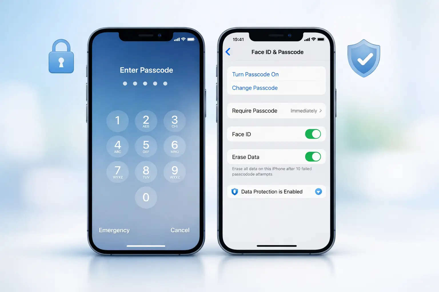 Passcode and security settings on iPhones