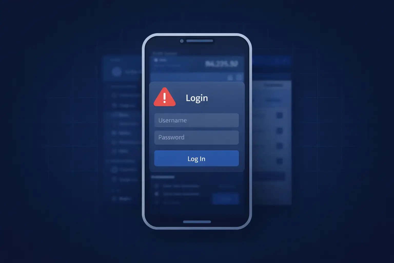 Phishing attempt on smartphone screen