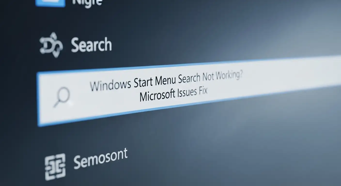 Windows Start Menu Search Not Working
