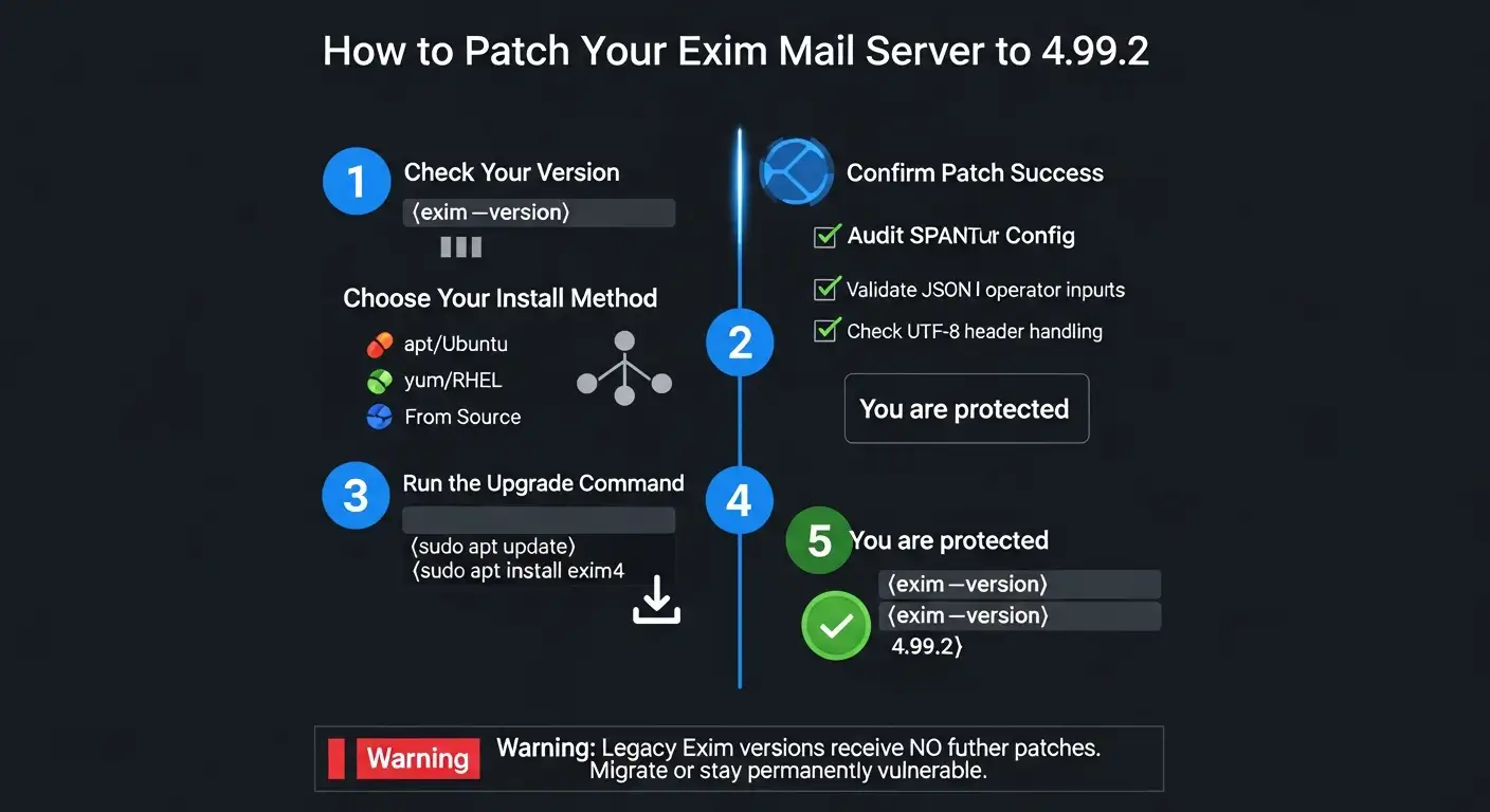 How to Patch Exim to 4.99.2
