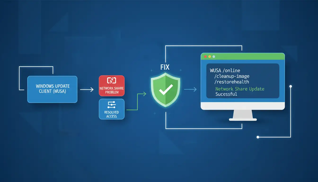 Windows WUSA network share update fix