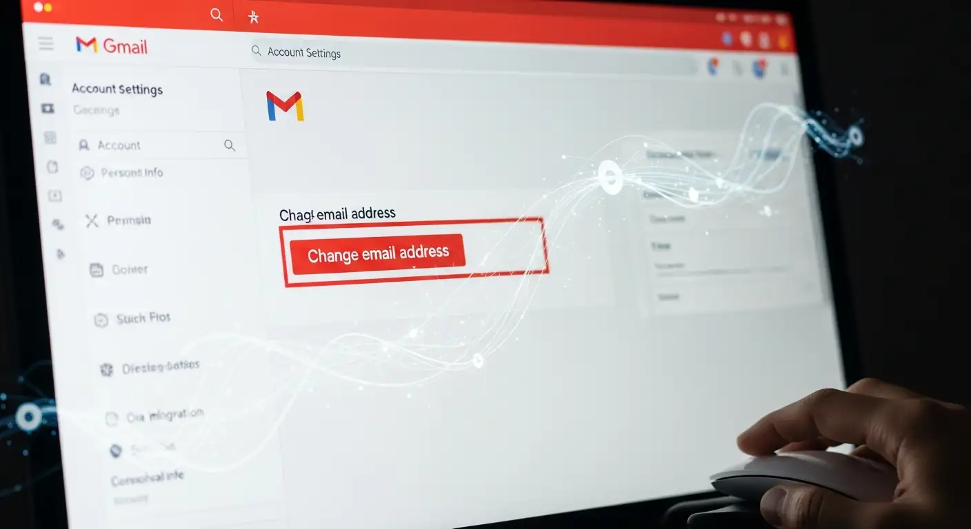 Gmail change email address feature