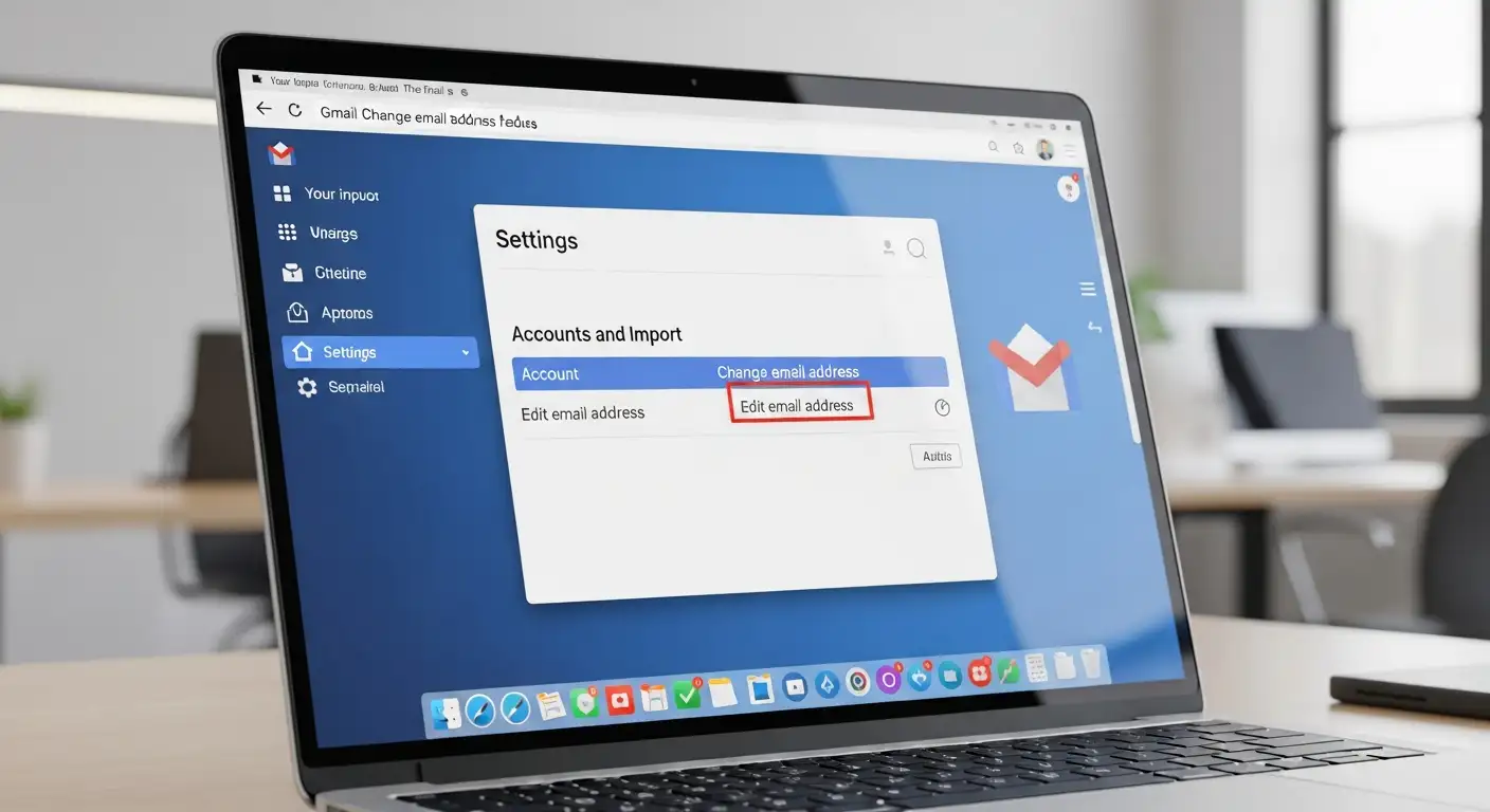 Gmail change email address feature