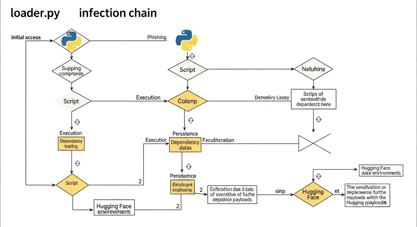 loader.py malware infection chain Hugging Face
