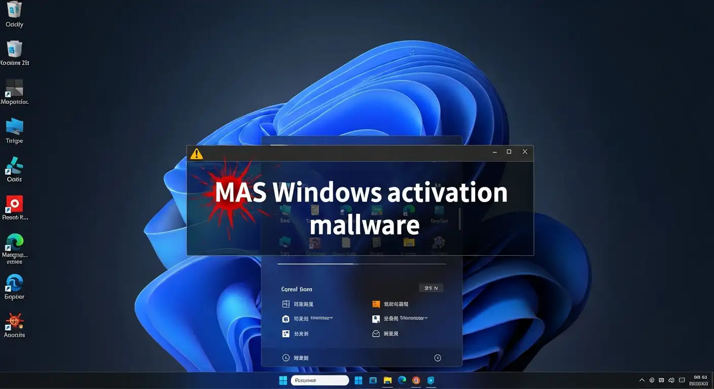 MAS Windows Activation Malware: How Fake Scripts Spread PowerShell Attacks