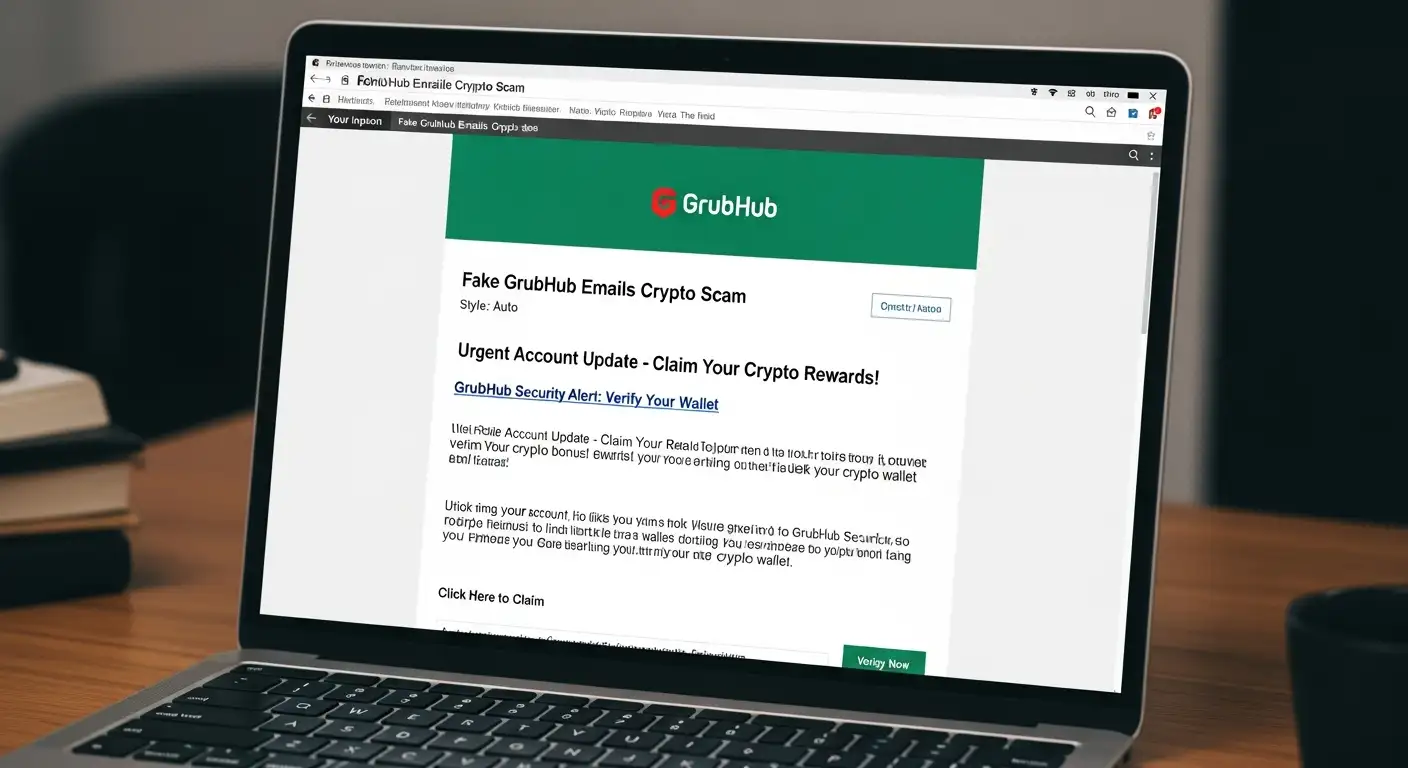 Fake GrubHub Emails Crypto Scam