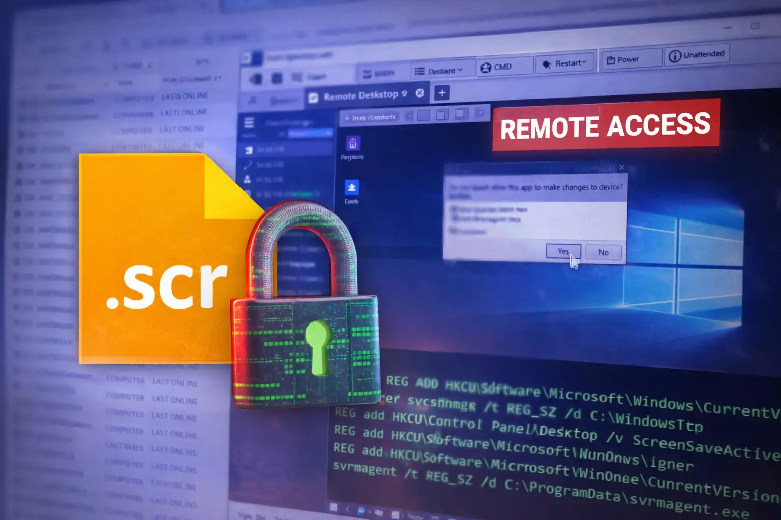 Malware Attack via Windows Screensaver | Remote Access Risk