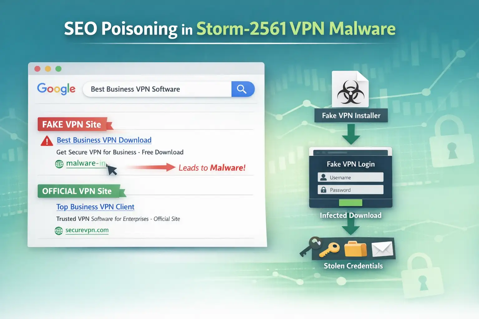 SEO poisoning in malware campaigns