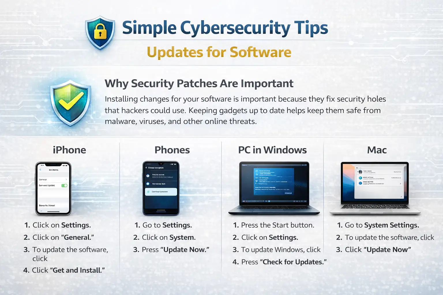 Simple steps for software updates