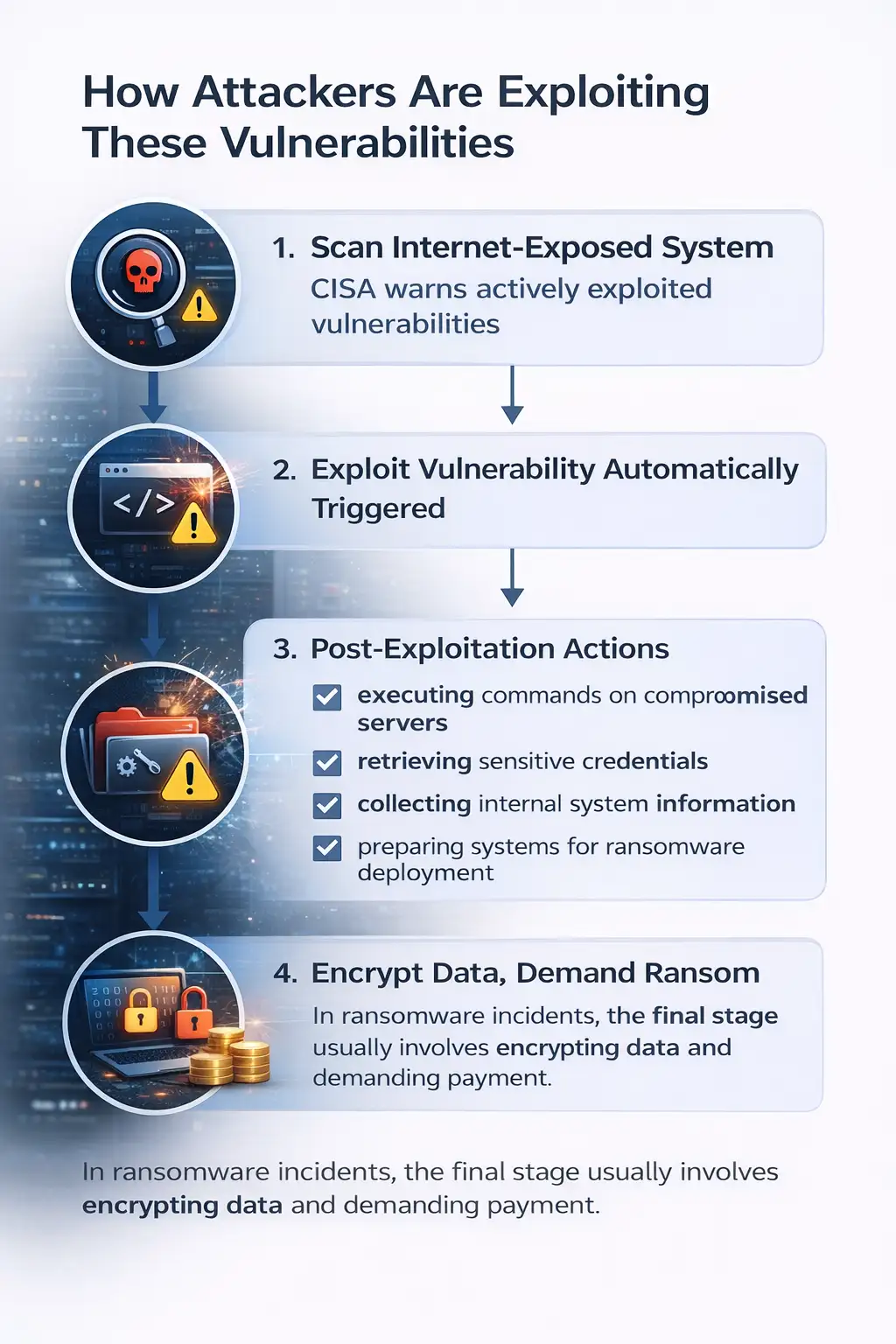 Steps of a cyberattack explained