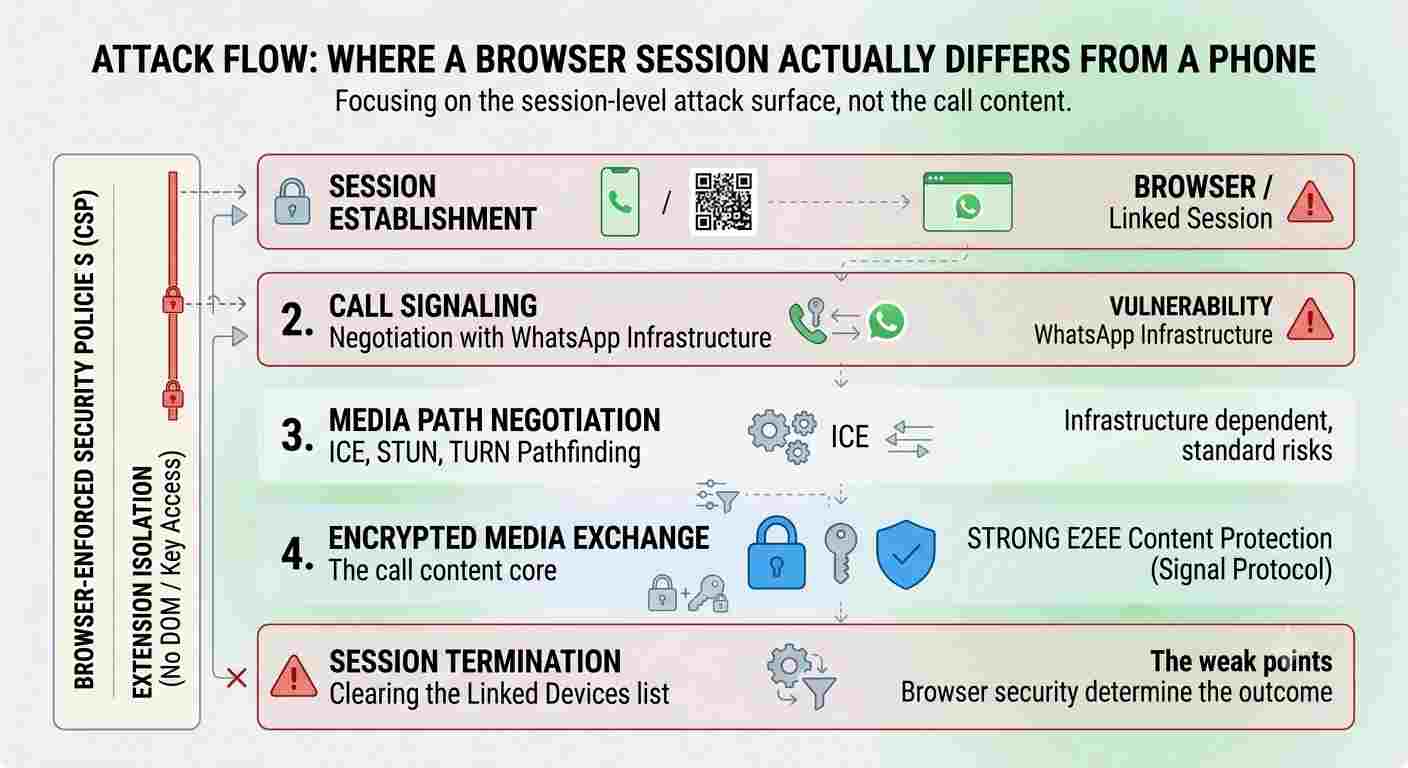WhatsApp Web calling security 